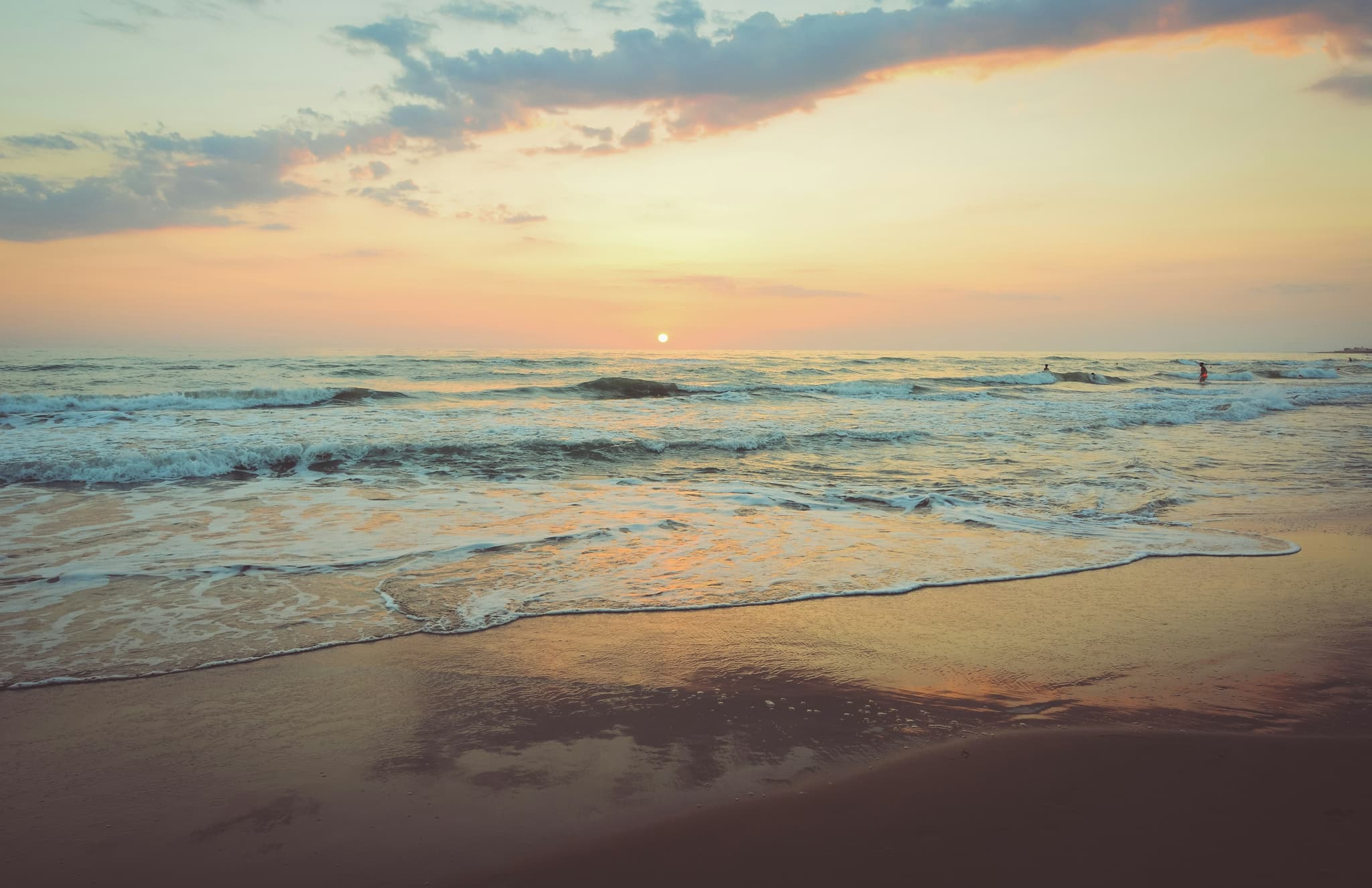 Sunset en mer
